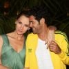 Mélissa Theuriau et son amoureux Jamel Debbouze lors de l'after-party de la clôture du Marrakech du rire le 14 juin 2014
