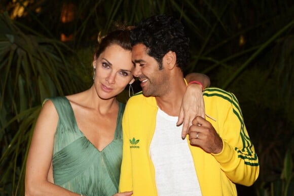 Mélissa Theuriau et son amoureux Jamel Debbouze lors de l'after-party de la clôture du Marrakech du rire le 14 juin 2014