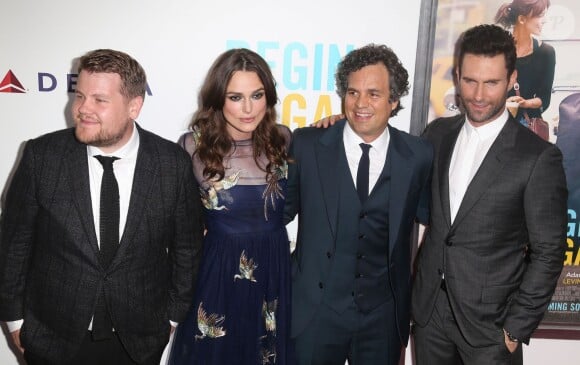 James Corden, Keira Knightley, Mark Ruffalo, Adam Levine - Première du film New York Melody ("Begin Again") à New York, le 25 juin 2014.