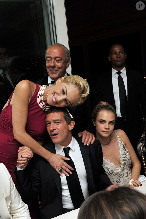 Sharon Stone, Antonio Banderas - Soirée de Grisogono à l'hôtel Eden Roc au Cap d'Antibes lors du 67e Festival du film de Cannes au Cap d'Antibes le 20 mai 2014