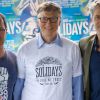 Luc Barruet, créateur du festival, Bill Gates et Antoine de Caunes - Festival Solidays 2014 à Paris le 27 juin 2014.