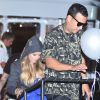 Kim Kardashian, sa fille North West, Khloe Kardashian et son petit ami French Montana à la sortie de leur hôtel à New York, le 28 juin 2014