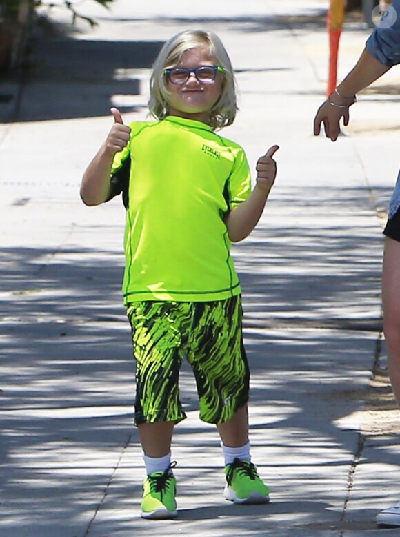 Gwen Stefani et ses fils Kingston, Zuma et Apollo, de sortie à West Hollywood. Los Angeles, le 29 juin 2014.