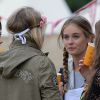 L'ancienne petite amie du prince Harry, Cressida Bonas en backstage lors du premier jour du Glastonbury Festival à Pilton, le 27 juin 2014. 