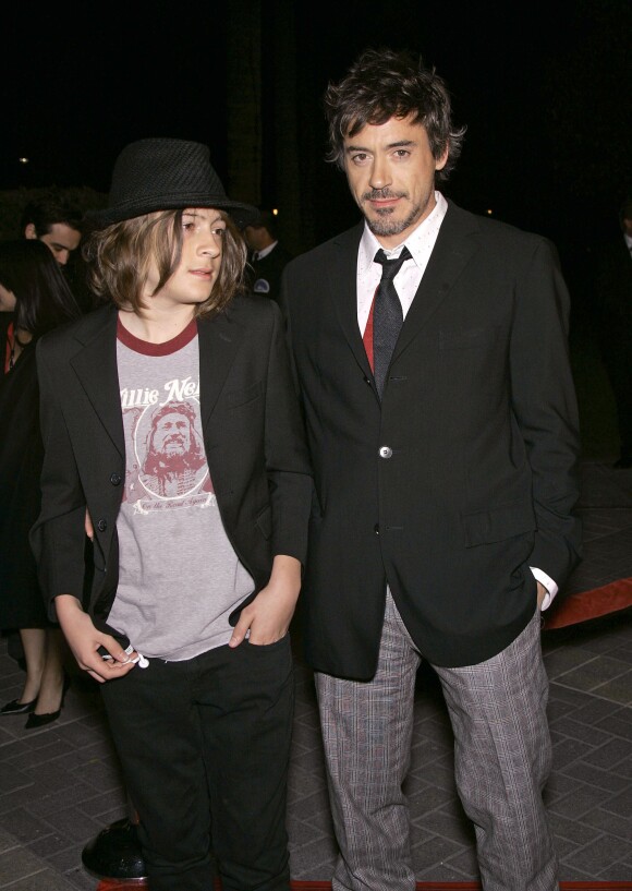 Robert Downey Jr. et son fils Indio à Los Angeles, le 1er mars 2007.