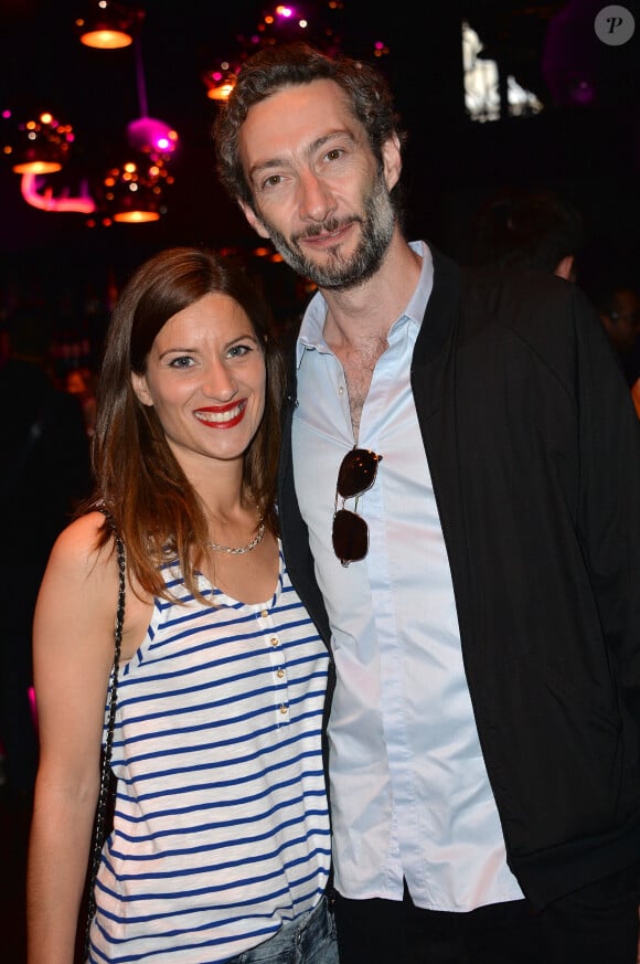 Vincent Desagnat et sa femme Audrey Garcia - Showcase de Sébastien Patoche au Théatre du Renard à Paris le 1er juillet, 2014.