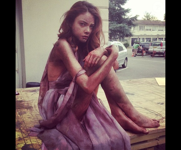 Solweig Lizlow sur le tournage d'Othell'a.