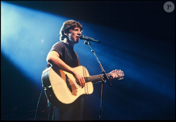 Patrick Bruel en concert à l'Olympia le 5 mai 1987.