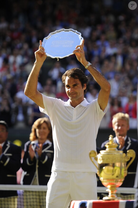 Roger Federer s'est incliné en finale de Wimbledon face à Novak Djokovic, le 6 juillet 2014, à Londres