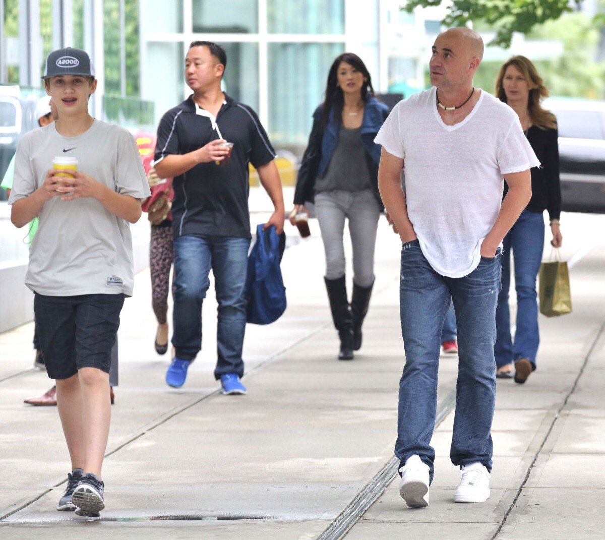 Photo Andre Agassi et son fils Jaden Gil profitent de la douceur de