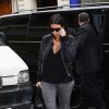 Kim Kardashian se rend au showroom Balmain, au 44 rue François 1er. Paris, le 9 juillet 2014.