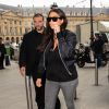 Kim Kardashian arrive au showroom Valentino, situé au 8 place Vendôme. Paris, le 9 juillet 2014.