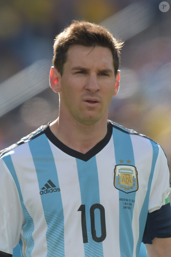 Lionel Messi contre la Suisse le 1er juillet 2014 à Sao Paulo