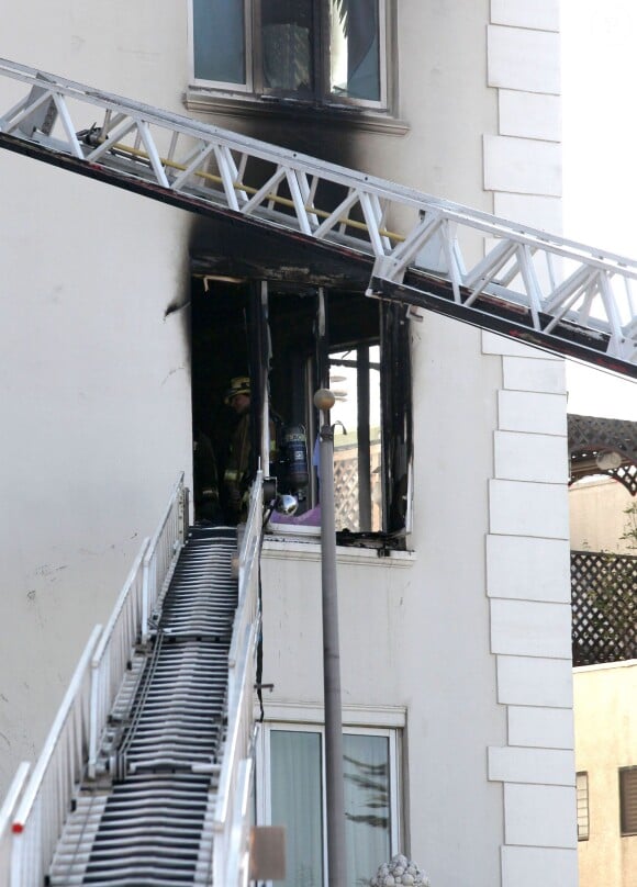 Un incendie s'est déclenché au domicile d'Ashley Greene à West Hollywood, Los Angeles, le 22 mars 2013.