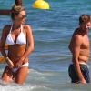 Steven Gerrard avec son épouse Alex à Ibiza le 5 juillet 2014.