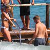Steven Gerrard avec son épouse Alex Curran à Ibiza le 5 juillet 2014.