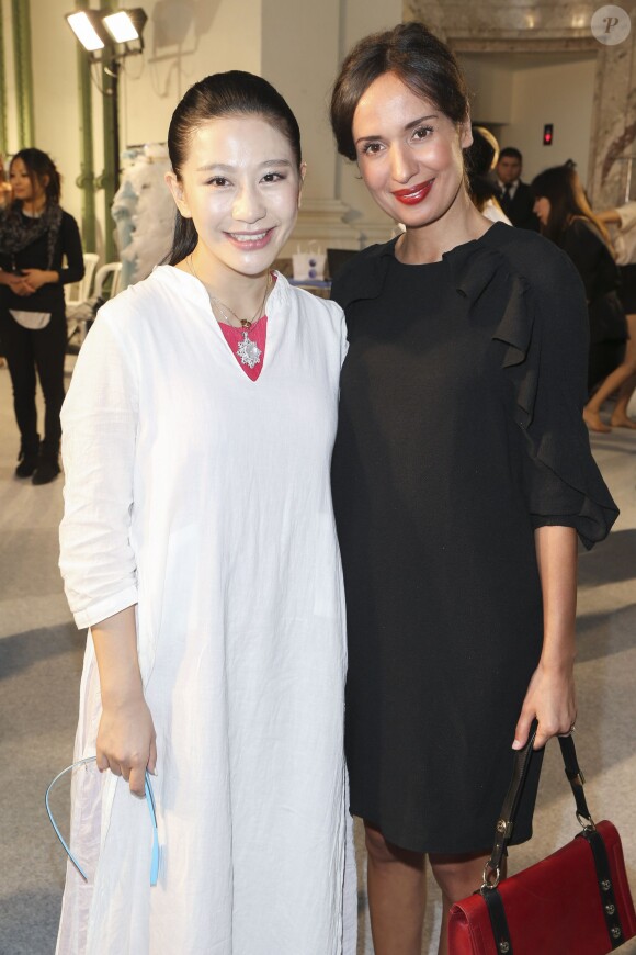 Lan Yu lors du défilé de mode, collection Haute Couture automne-hiver 2014/2015 "Lan Yu" au Grand Palais à Paris. Le 9 juillet 2014.