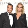 Richard Virenque et sa compagne Marie-Laure, enceinte de leur premier enfant, à la soirée de Grisogono organisée à l'hôtel Eden Roc au Cap d'Antibes en marge du 67e Festival du film de Cannes, le 20 mai 2014.