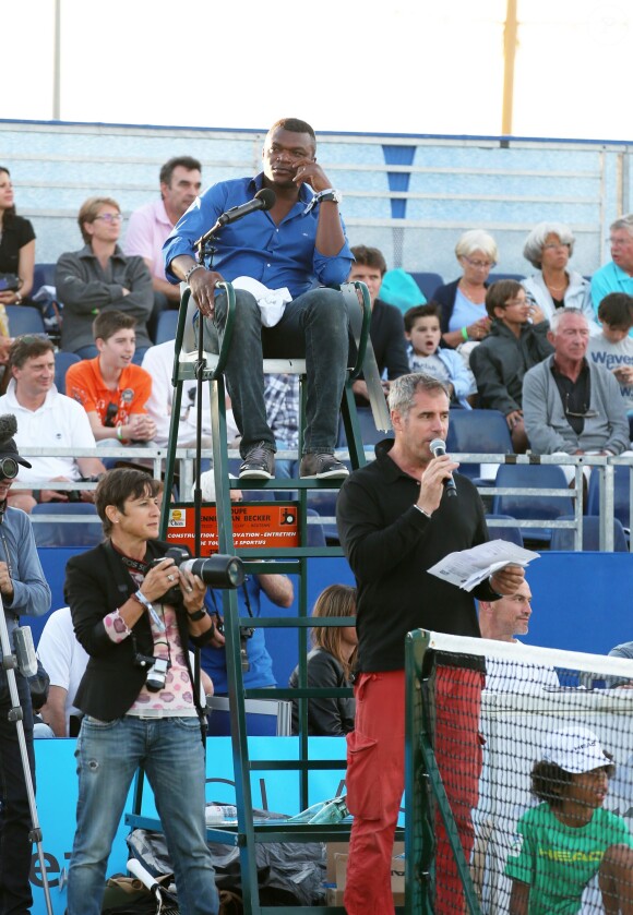 Marcel Desailly lors de la 4ème édition du Classic Tennis Tour à Saint-Tropez, le 12 juillet 2014.