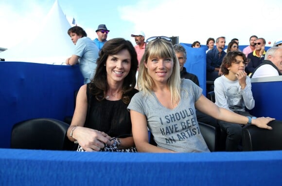 Caroline Barclay et Mélanie Pagelors de la 4ème édition du Classic Tennis Tour à Saint-Tropez, le 12 juillet 2014.