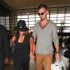 Lea Michele n'hésite plus à s'afficher avec son boyfriend Matthew Paetz à l'aéroport de Los Angeles, le 15 juillet 2014.