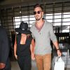 Lea Michele et son nouveau petit ami Matthew Paetz à l'aéroport de Los Angeles, le 15 juillet 2014.