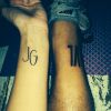 Vanessa Lawrens et Julien se sont tatoué leur amour. Juillet 2014.