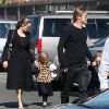 Brad Pitt et Angelina Jolie avec Vivienne à Los Angeles le 14 février 2013.