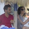 Eva Longoria et son compagnon Jose Antonio Baston à la plage à Marbella, le 18 juillet 2014.