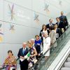 La reine Maxima des Pays-Bas à une réunion à l'OCDE à Paris le 9 juillet 2014