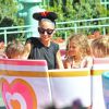 Nicole Richie est heureuse de partager une journée à Disneyland avec ses enfants, Harlow et Sparrow, à Anaheim. Le 20 juillet 2014