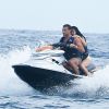 Selena Gomez célèbre son 22e anniversaire avec Cara Delevingne et s'offre une séance jet-ski avec le beau Tommy Chiabra, Saint-Tropez, le 22 juillet 2014.