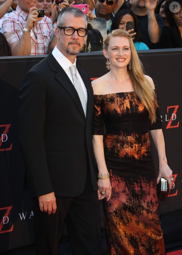 Alan Ruck et Mireille Enos à la première du film "World War Z" à New York, le 17 Juin 2013.