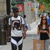 Paul Pogba et sa compagne font du shopping à New York, le 24 juillet 2014