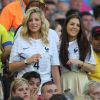 Camille Tytgat (compagne de Raphaël Varanne) et la compagne de Paul Pogba assiste au match France - Equateur à Rio de Janeiro au Brésil le 25 juin 2014