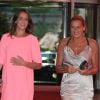La princesse Stéphanie de Monaco et sa fille Pauline Ducruet lors du gala de l'association Fight Aids Monaco qui célébrait ses dix ans, au Sporting de Monte Carlo, le 25 juillet 2014