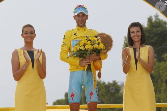 Vincenzo Nibali a été sacré vainqueur du Tour de France 2014, le 27 juillet 2014 sur les Champs-Elysées à Paris.