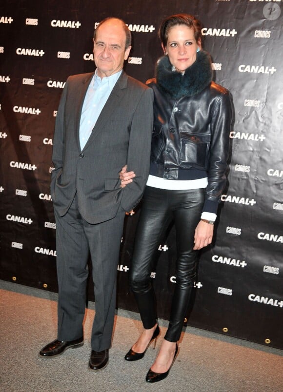 Pierre Lescure et Hélène Fillières - Soirée Canal+ au Park à Mougins à l'occasion du 67e Festival de Cannes, le 16 mai 2014.