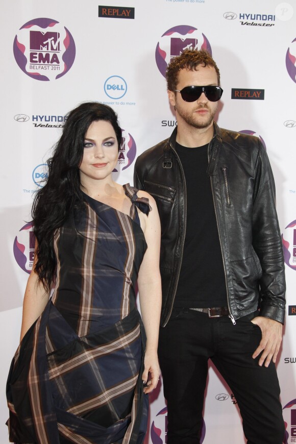 Amy Lee et Tim McCord du groupe "Evanescence" à Belfast, le 6 novembre 2011. 