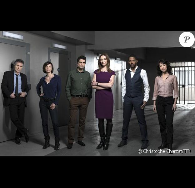 L'équipe du RIS Police scientifique lors de la 9e saison : Coraly Zahonero, Delphine Rollin, Jean-Luc Joseph, Laetitia Fourcade, Laurent Olmedo