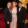 Richard Linklater, Julie Delpy et Ethan Hawke à la 86e cérémonie des Oscars à Los Angeles, le 2 mars 2014.