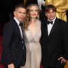 Richard Linklater, Julie Delpy et Ethan Hawke à la 86e cérémonie des Oscars à Los Angeles, le 2 mars 2014.