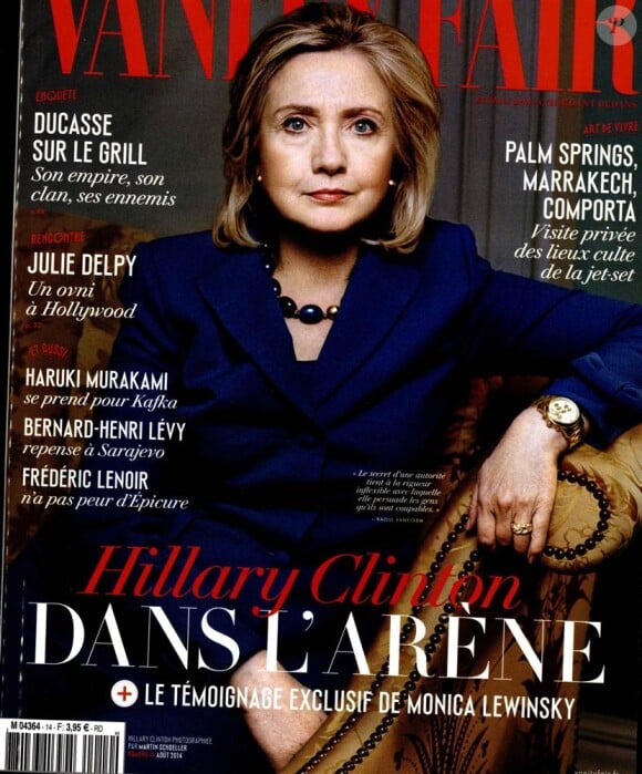 Hillary Clinton en couverture du "Vanity Fair" français, en kiosques le 23 juillet 2014.