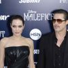 Angelina Jolie et Brad Pitt - Première du film Maleficent à Los Angeles, le 29 mai 2014.