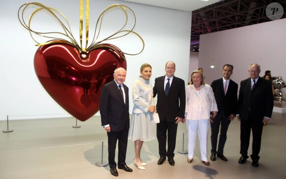 Le prince Albert II de Monaco inaugurait le 15 juillet 2014 au Forum Grimaldi l'exposition ArtLovers