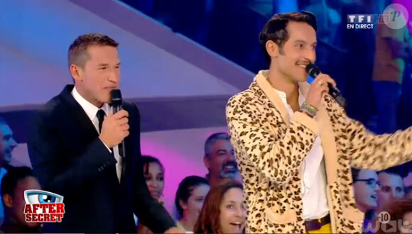 Benjamin Castaldi et Iliesse, dans l'After Secret, du vendredi 1er août 2014 sur TF1.