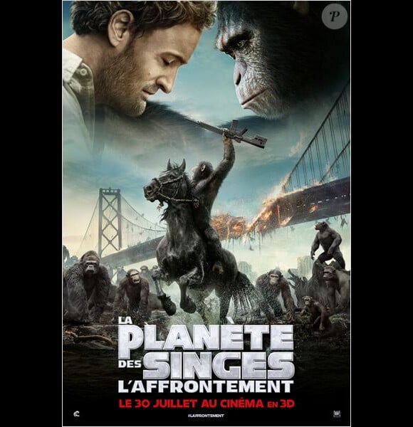 Affiche du film La Planète des Singes : L'Affrontement.