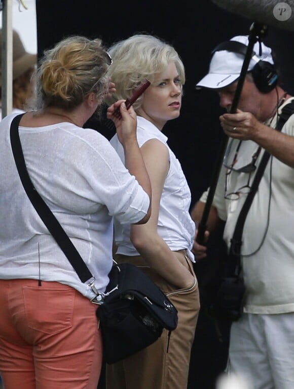 Exclusif - Amy Adams sur le tournage du nouveau film de Tim Burton, Big Eyes, à Hawaï le 5 septembre 2013.