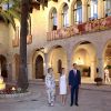 La reine Sofia d'Espagne, la reine Letizia d'Espagne, le roi Felipe VI - Le couple royal espagnol donne une réception officielle au Palais royal de La Almudaina à Palma de Majorque, le 7 août 2014.  Spanish Royals host a reception at La Almudaina Palace. Palma de Mallorca, on August 7th, 2014.07/08/2014 - Palma de Majorque
