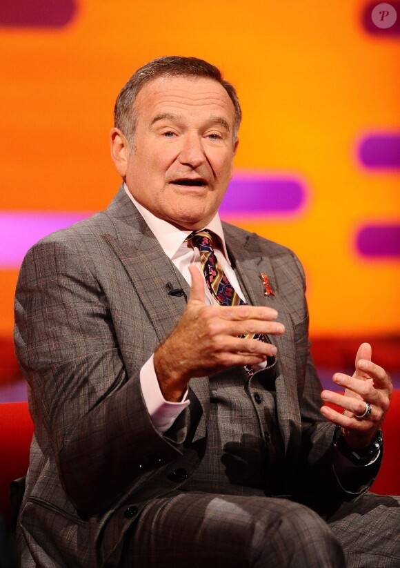 Robin Williams sur le plateau du Graham Norton Show à Londres le 21 novembre 2011